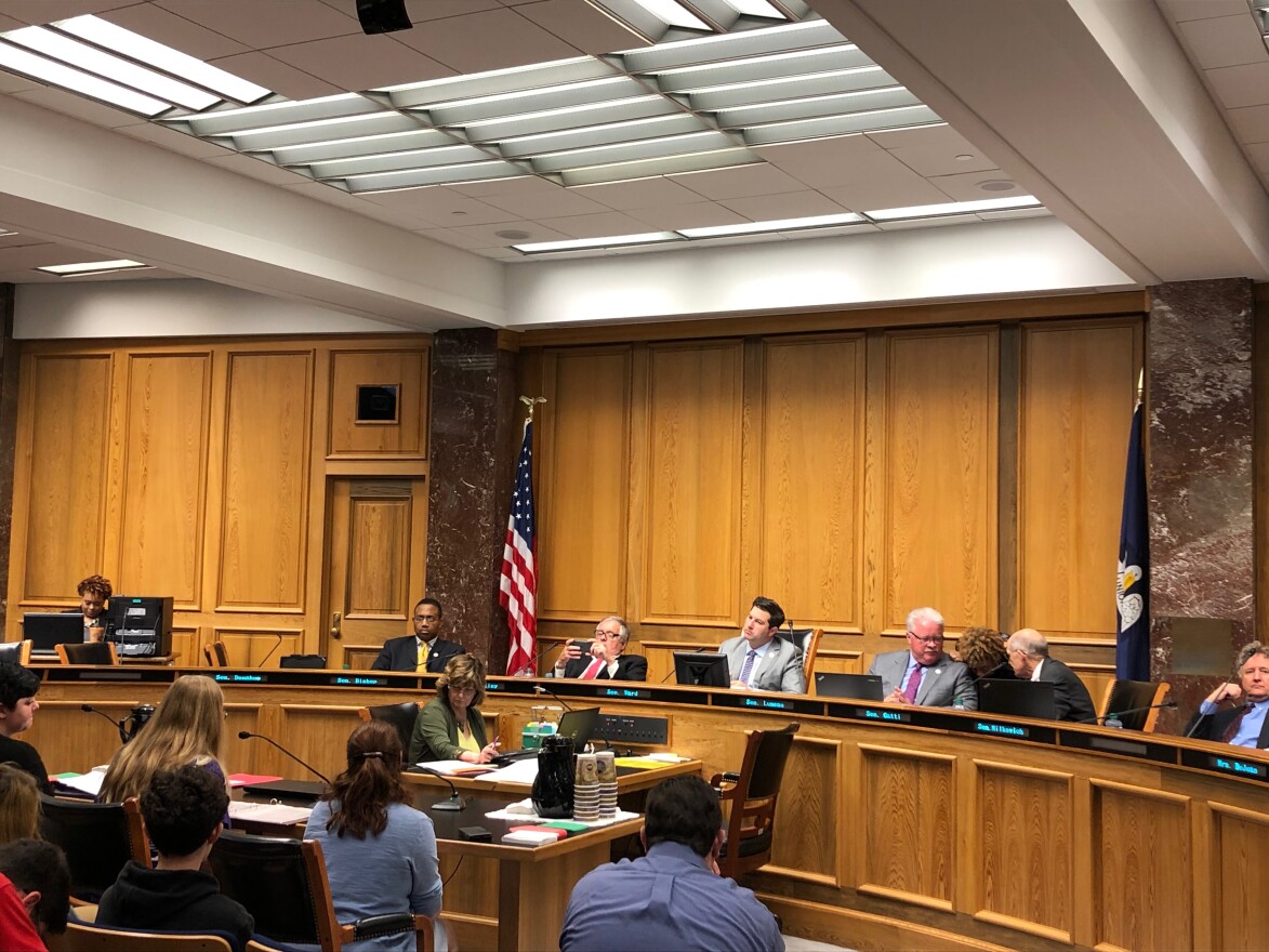 A Senate Judiciary committee debates the proposed Omnibus Premium Reduction Act of 2019